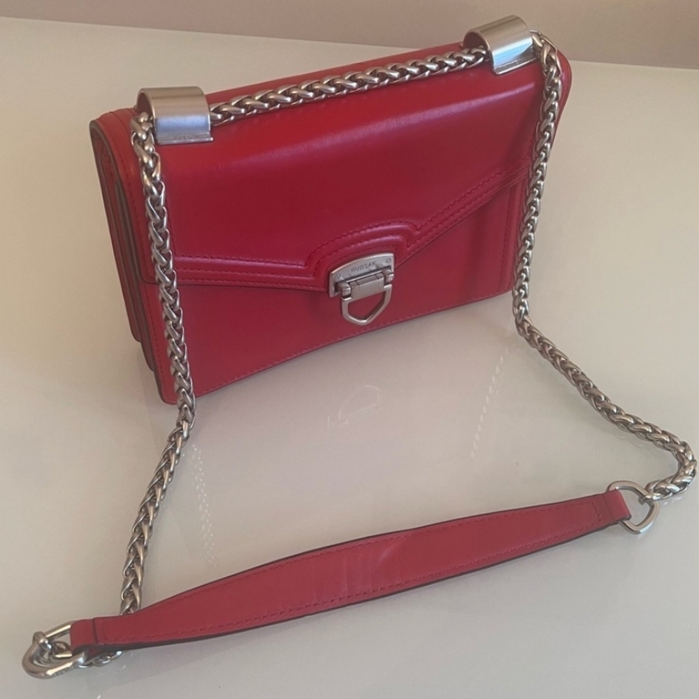 Rudsak Red Leather Chain Strap Bag